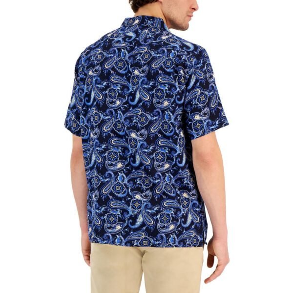 Club Room Mens Silk Blend Paisley Button-Down Shirt - Image 2