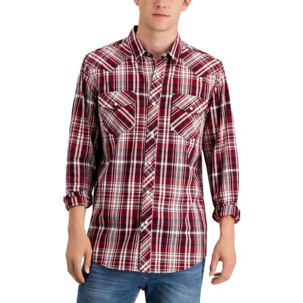 Sun + Stone Mens Regular Fit Collared Western Shirt