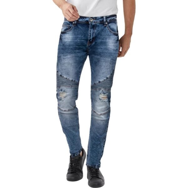 Raw Mens Ribbed Trim  Ribbed Trim Slim Jeans